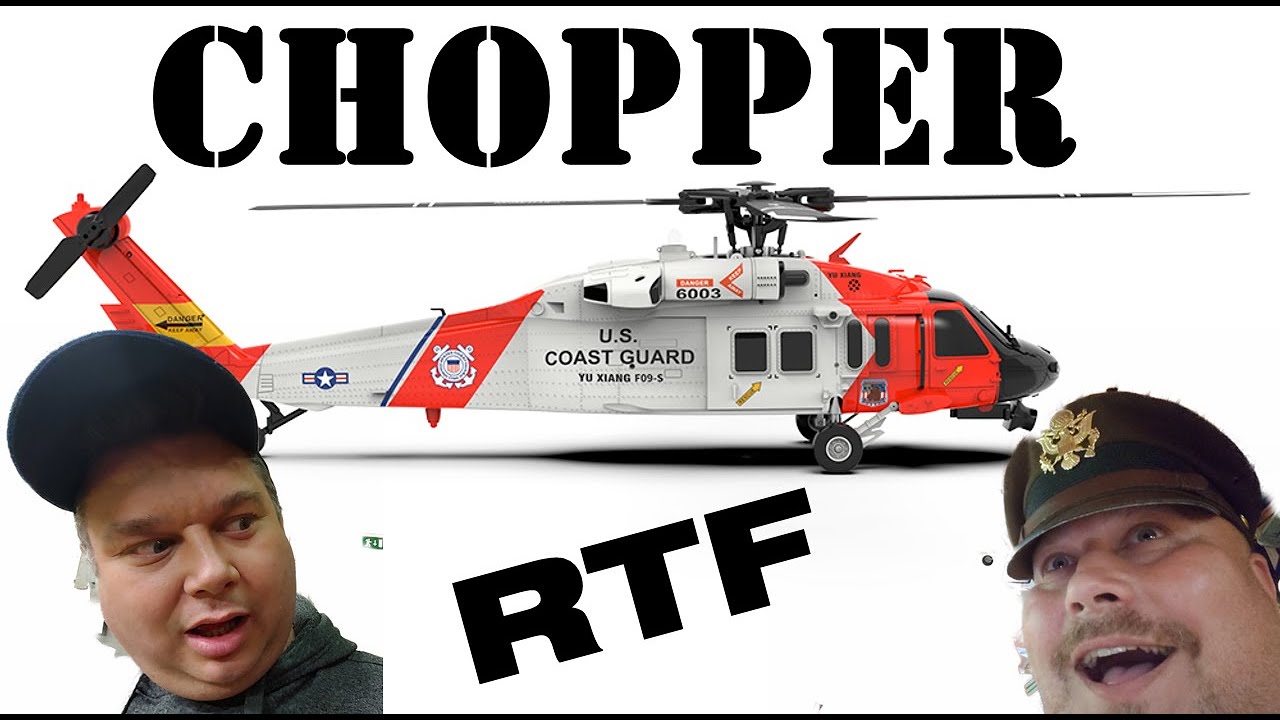 Sikorsky UH-60 Black Hawk YXZNRC F09-S 6 Axis Gyro coast guard rescue RC helicopter UNBOXING