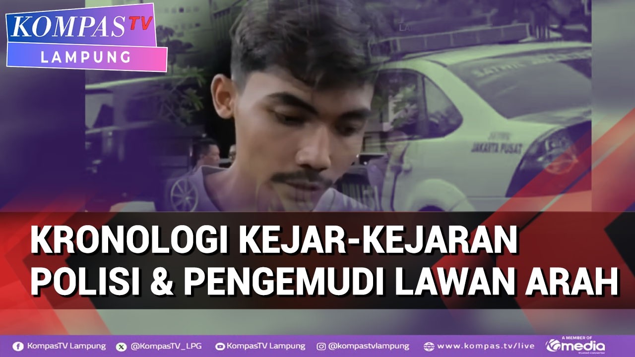 Aksi Kejar kejaran Polisi Pengemudi Lawan Arah di Gunung Sahari Jakarta Pusat
