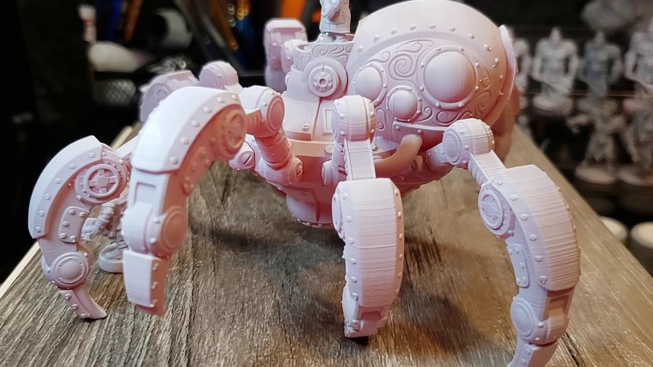 MiniFlayer Patreon March Release - Steampunk Mech Spider + Gnome Artificers - Resin Printed