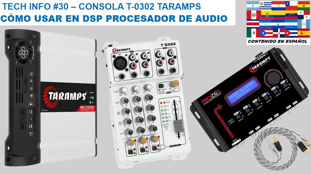 TECH INFO #30 - CÓMO USAR LA CONSOLA MEZCLADORA EN DSP PROCESADOR DE AUDIO