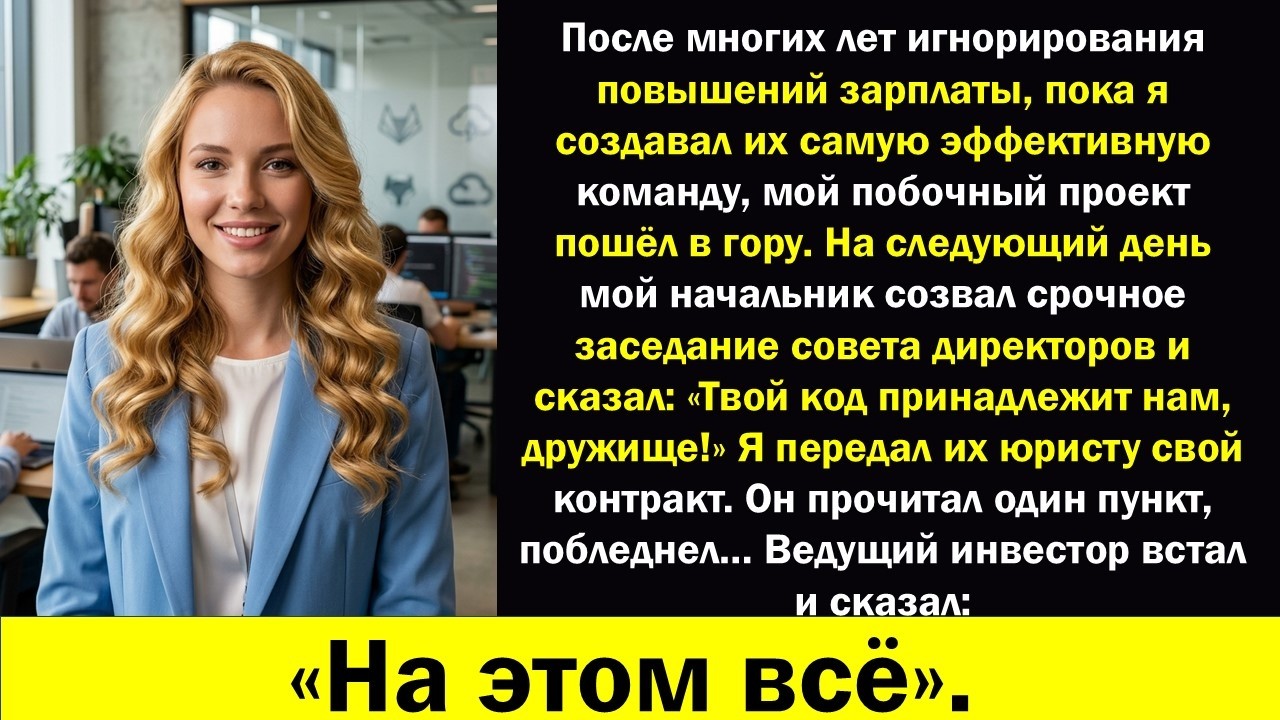 Мой начальник заявил, что мой код принадлежит им… А потом инвестор прочитал контракт?