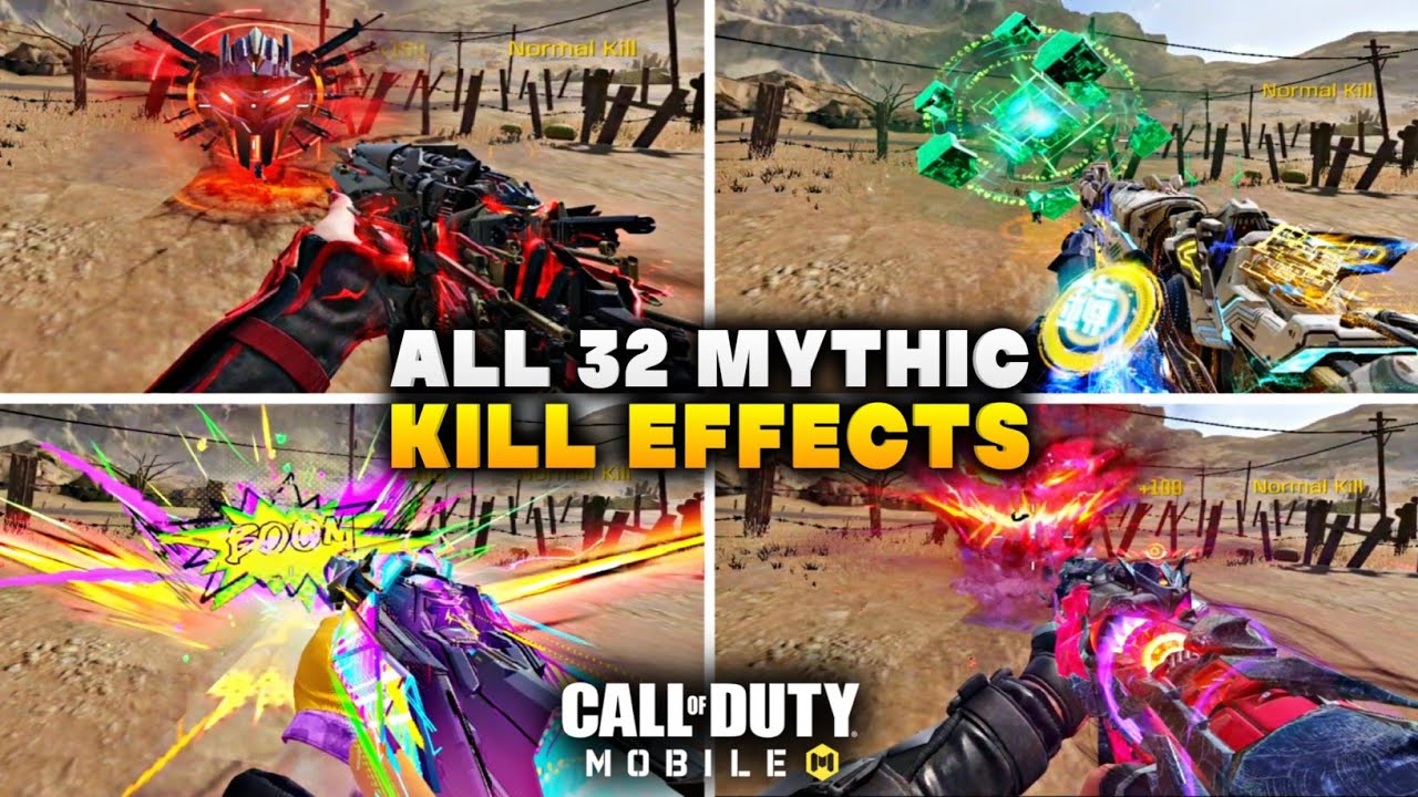 All 32 Mythic Kill Effects In COD Mobile | Every Mythic Weapon Kill Effects In Ultra HD Max Graphics