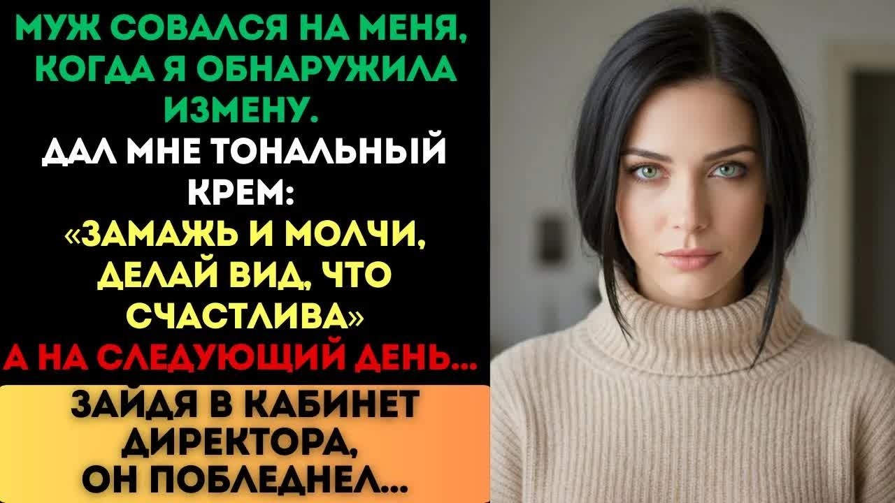 «Замажь и молчи», — сказал муж, сорвавшись на меня. Но в кабинете директора он побледнел...