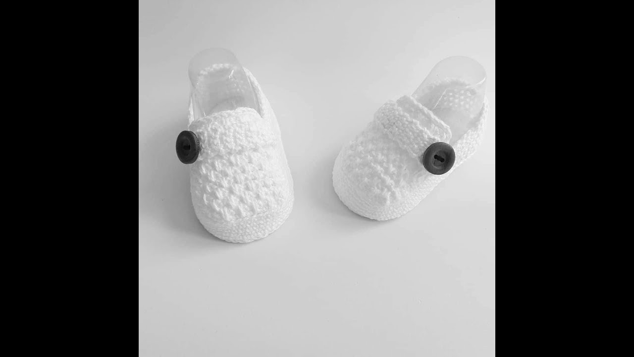 Mocasines a crochet para bebé - 0 a 3 meses