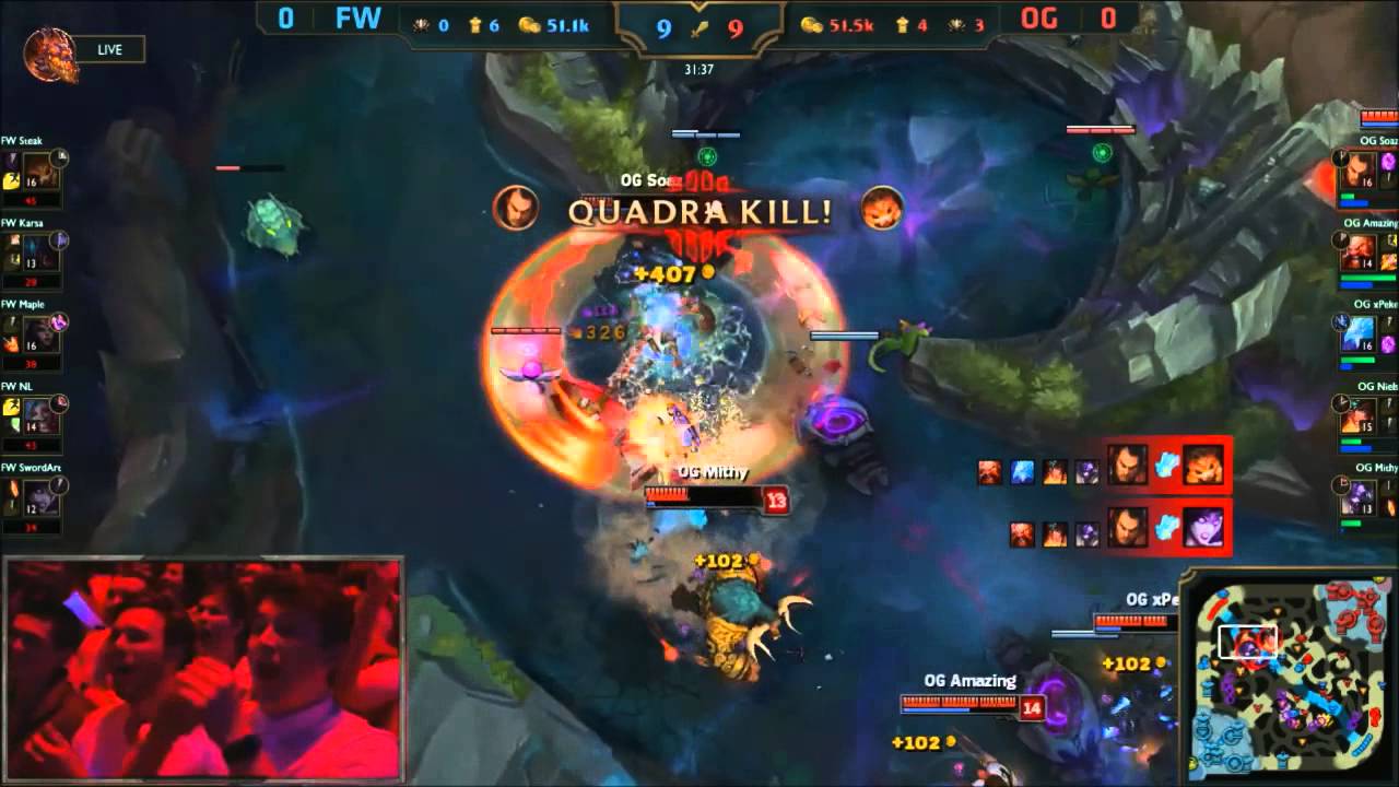 Soaz Darius Penta Kill OG vs FW LOL World Championship 2015