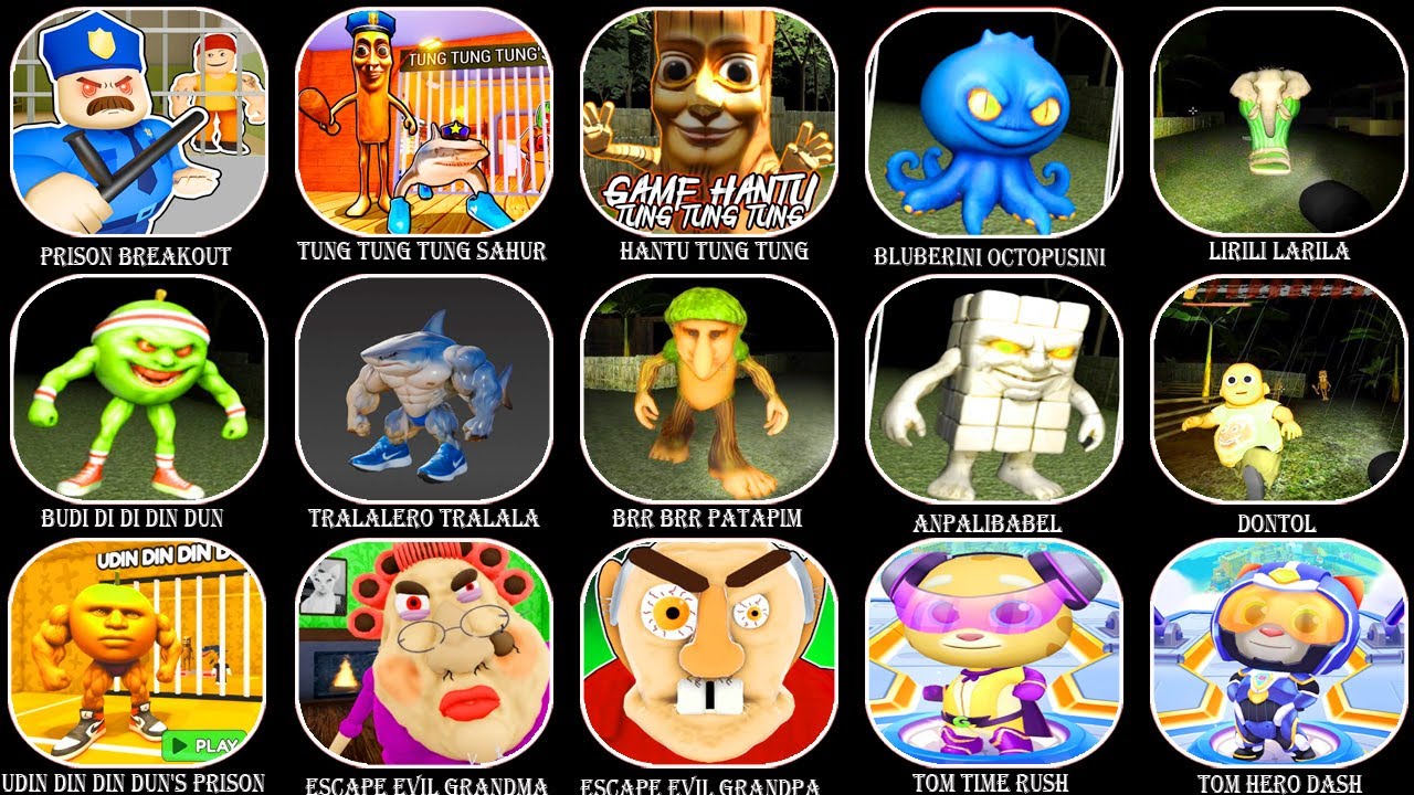 Obby Escape: Prison Breakout, Tung Pizza, Hantu Tung Tung Tung Sahur 3D, ROBLOX, Tom Time Rush