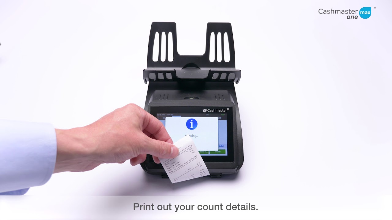 Overview of the Cashmaster One Max Cash Counter