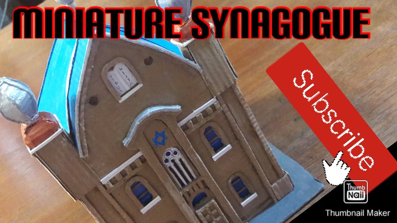 synagogue in Frankfurt,Germany, Diy -How to make synagogue with cardboard