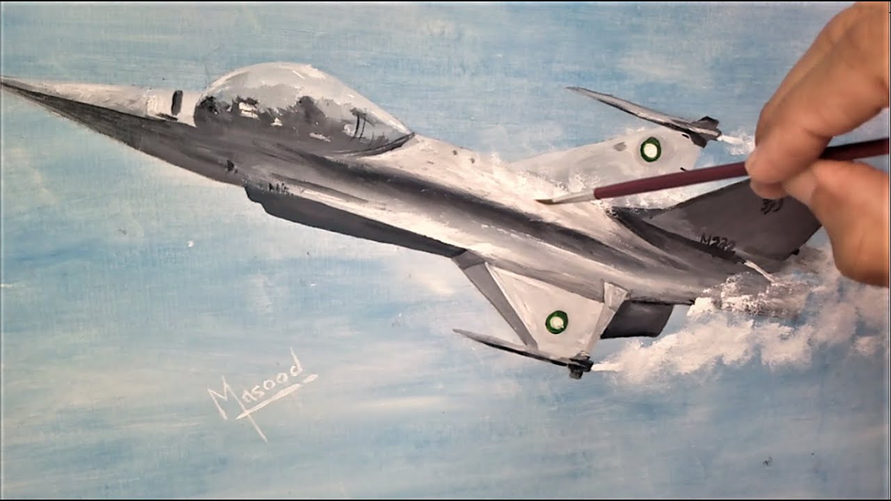 3D Effect F-16 Paintings|PAKISTAN AIR FORCE|Full Detailed Video|with Masood