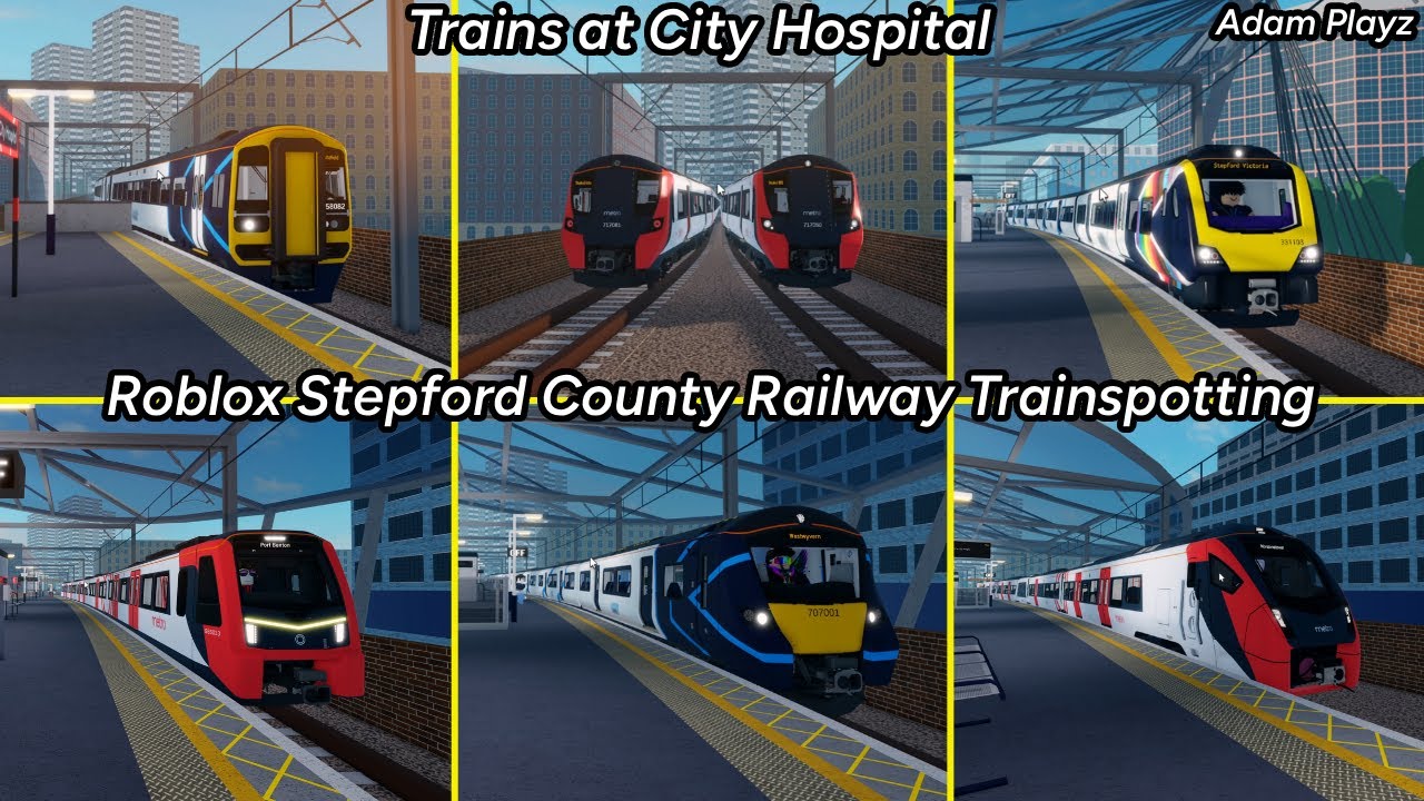 Trains at City Hospital (Roblox Stepford County Railway Trainspotting (30/11/25)