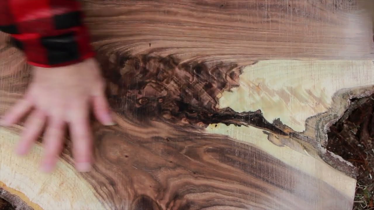 Watch as a Fresh Black Walnut log becomes Valuable Lumber.