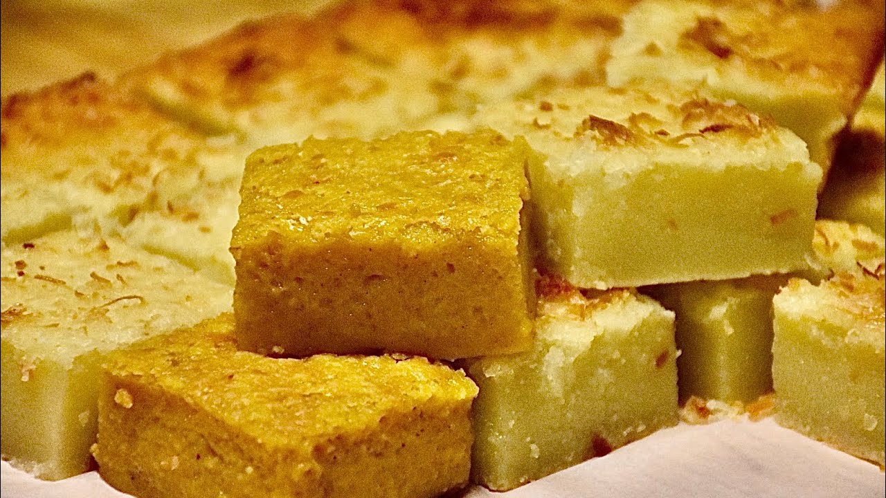 Sweet Rice Cakes / Butter Mochi - 2 Ways: Coconut and Pumpkin Spice Butter Mochi