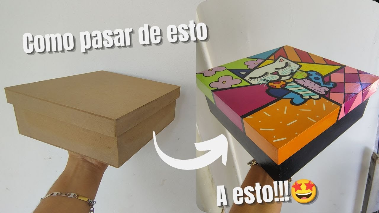 🤩MIRA LO QUE HAGO CON ESTA CAJA DE MADERA ¡¡¡TE VA A ENCANTAR!!!⭐🖌️