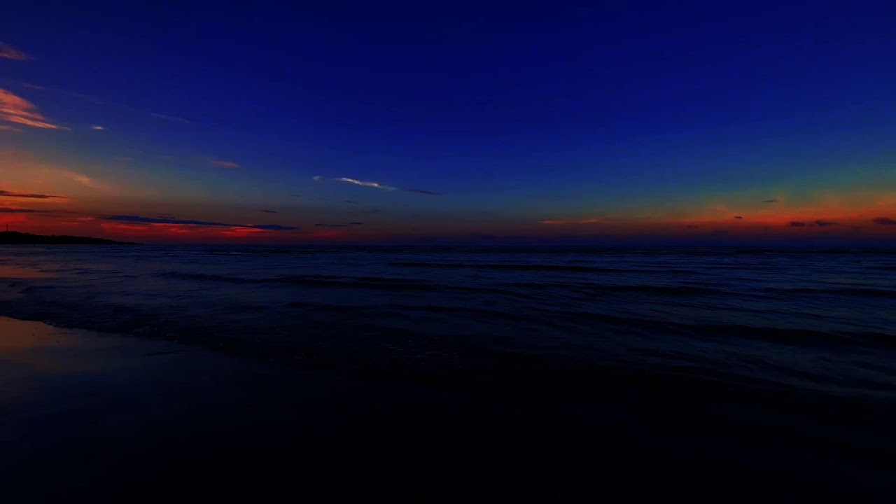 Calm Night Beach Ambience with Continuous Ocean Waves for Deep Sleep