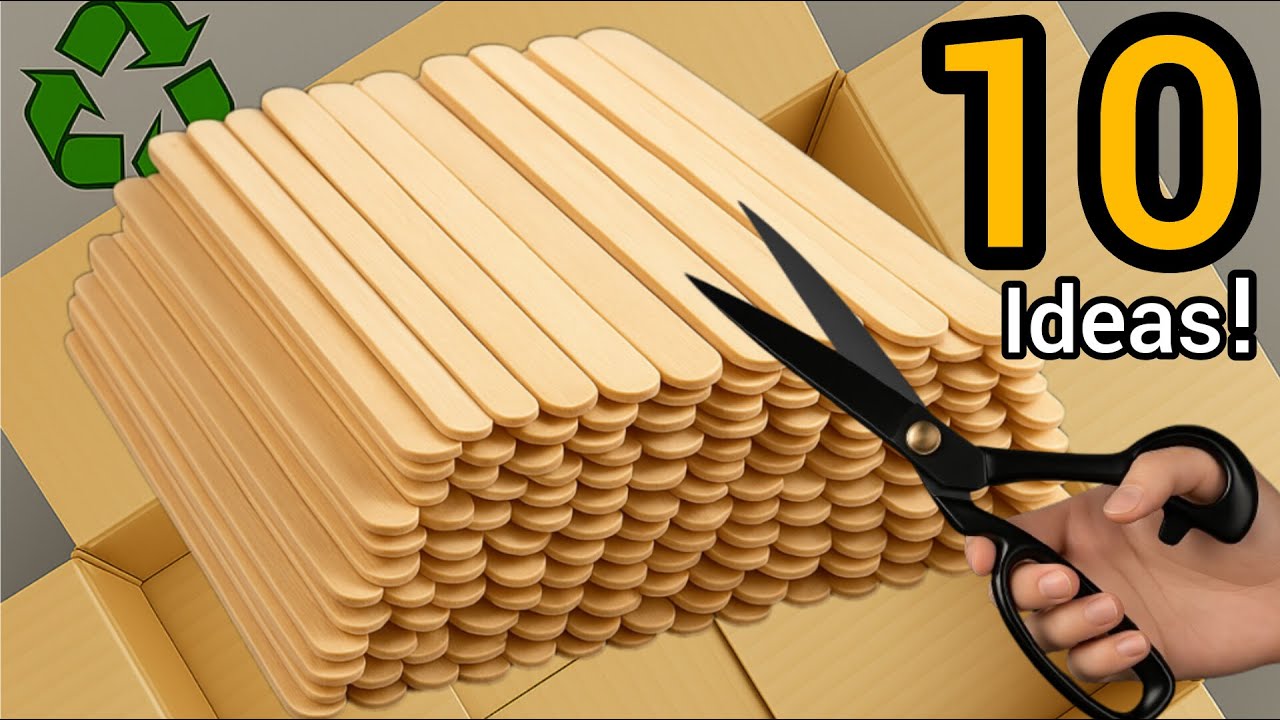10 Incredible Popsicle Stick Ideas That Are Worth Hundreds of Dollars / Waste Recycling Ideas♻️