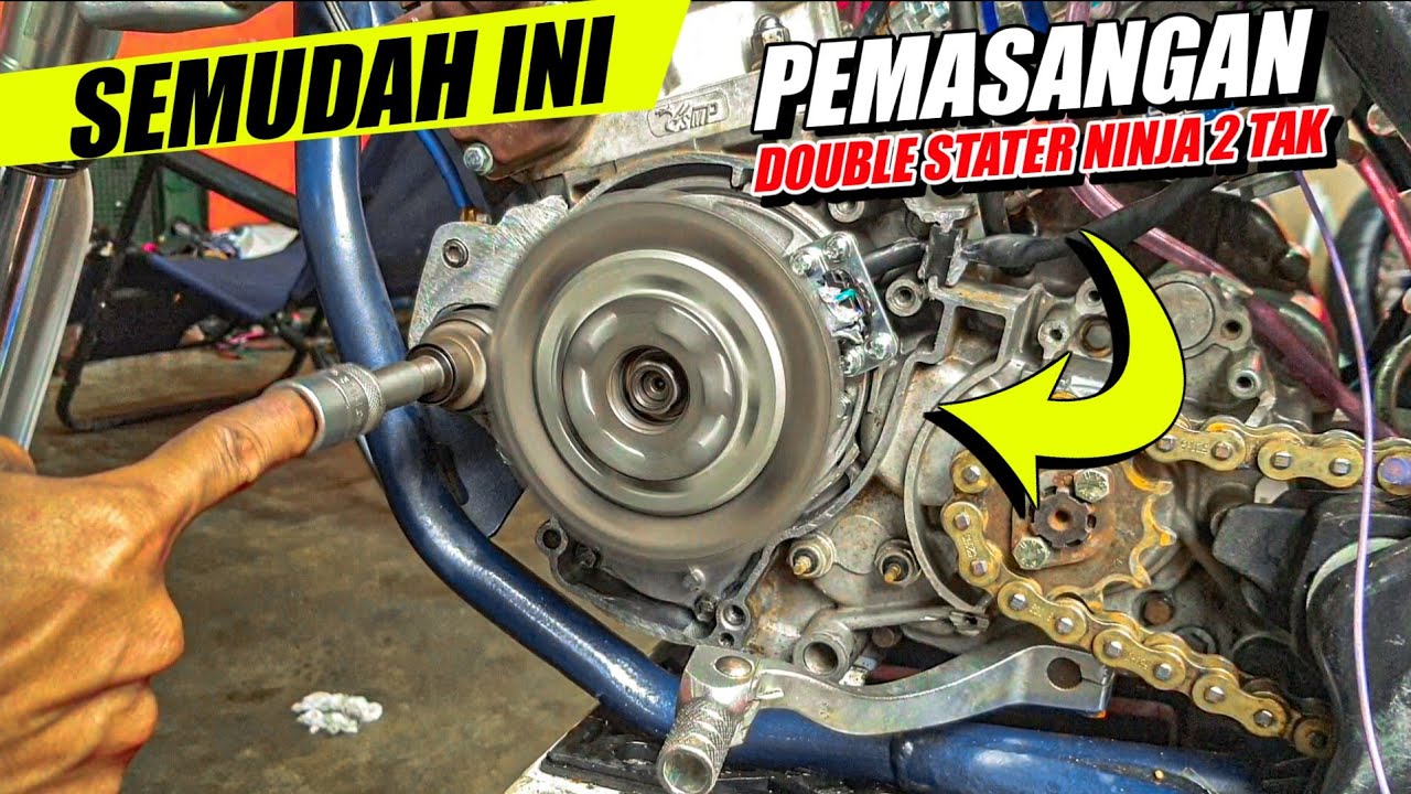 Tutorial Pemasangan Electrik Double Starter Ninja 2 Tak Modifikasi Trail Husqvarna - (By Robby MX99)