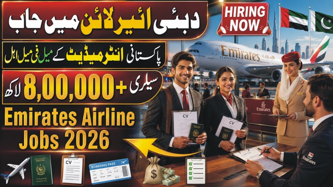 Emirates Airline Cabin Crew Jobs 2026 | Dubai Airline Jobs 2026 How To Apply | Airhostess Jobs 2026