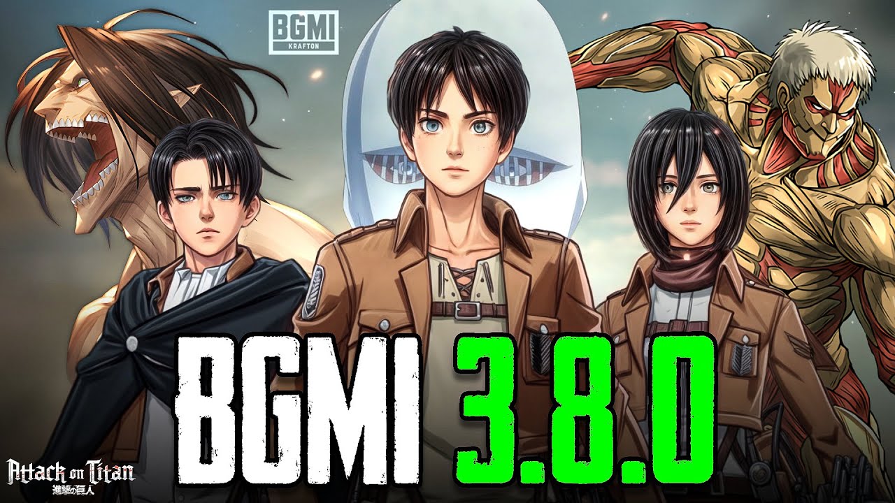 🔥 BIGGEST COLLAB IN BGMI HISTORY 🤯 - BGMI x ATTACK ON TITAN 🚨💥 BGMI 3.8.0 UPDATE ALL FEATURES ✅