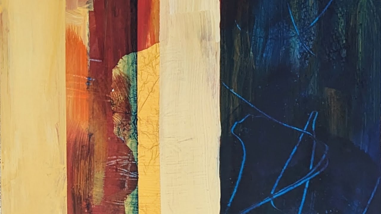 Снимите слои — урок по абстрактной живописи с помощью скотча #abstractpainting #paintingtutorial