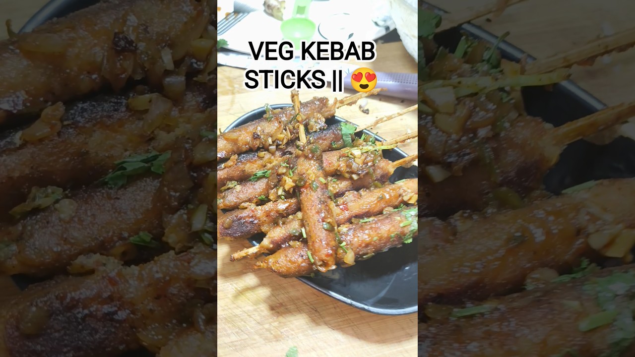 🥙Crispy veg kebab sticks tossed in a glossy,flavor-packed sauce.