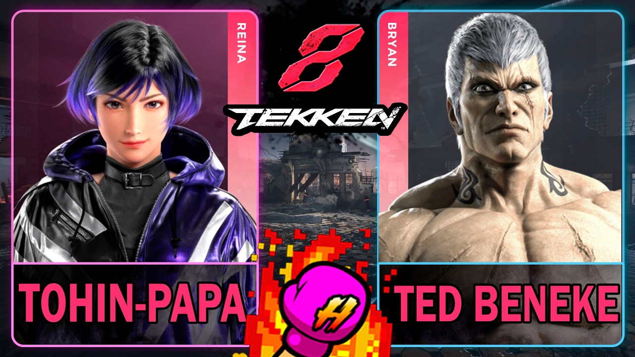 Tekken 8 Tohin-papa (REINA) VS Ted Beneke (BRYAN)🥊 鉄拳8🥊4K 60ᶠᵖˢ🥊T8 🥊TK8🥊#tekken
