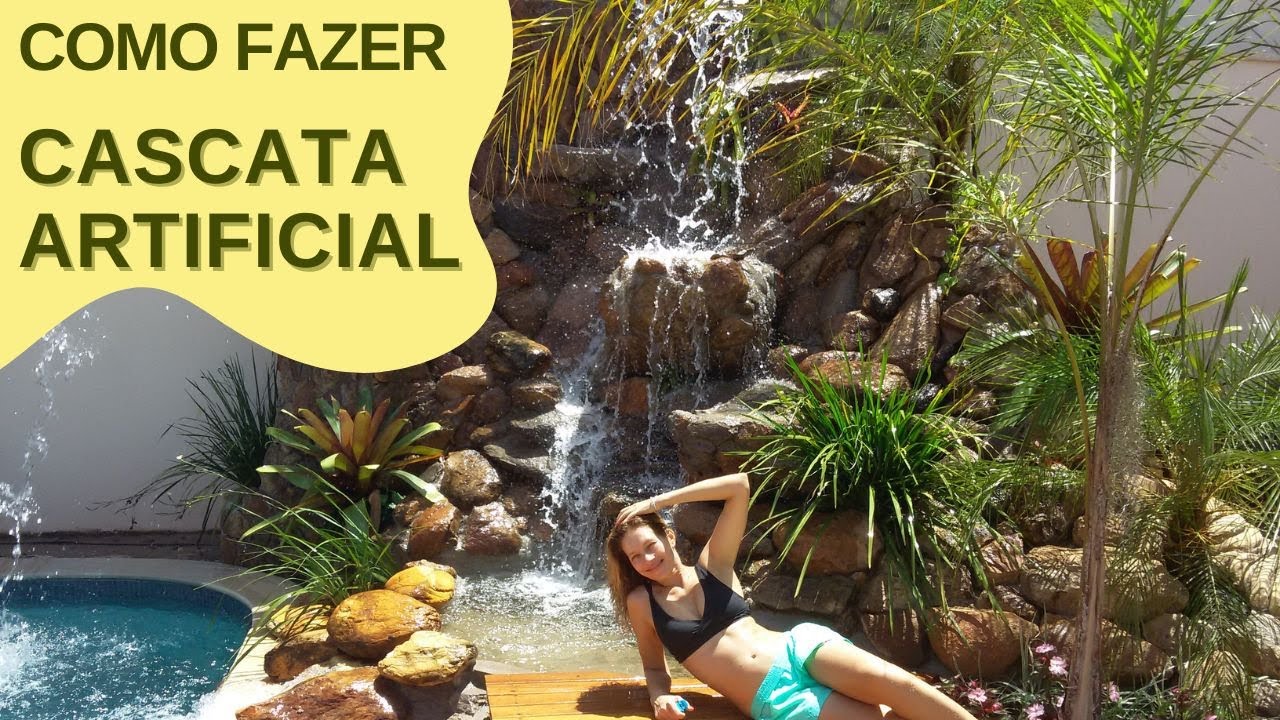 Como fazer Cascata Artificial com Pedras Naturais para Piscina