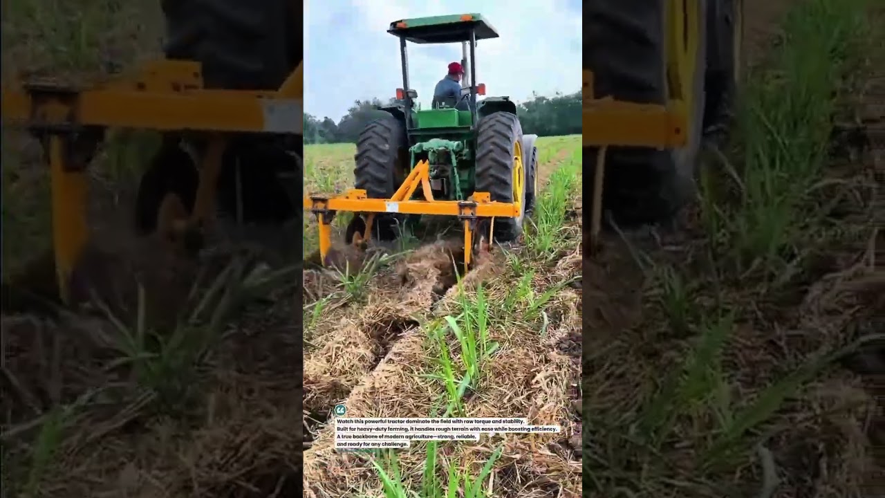 Classic Power Beast: Heavy-Duty Field Tractor in Action #FarmLife #TractorPower #AgriTech