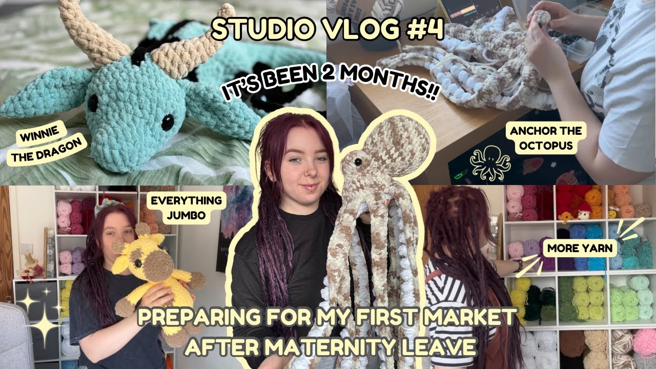Studio Vlog #4 | Preparing for my first market in 2 months! | Jj Crochets