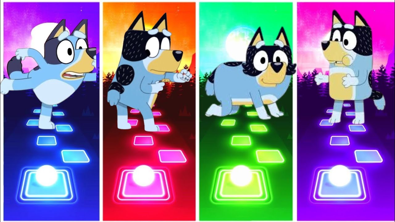 BLUEY TRY NOT TO LAUGH 🆚 Sticky double doggo? FUNNY BINGO 🤣 TILES HOP EDM RUSH GAME 🎯🎮 | BLUEY | 💙‌