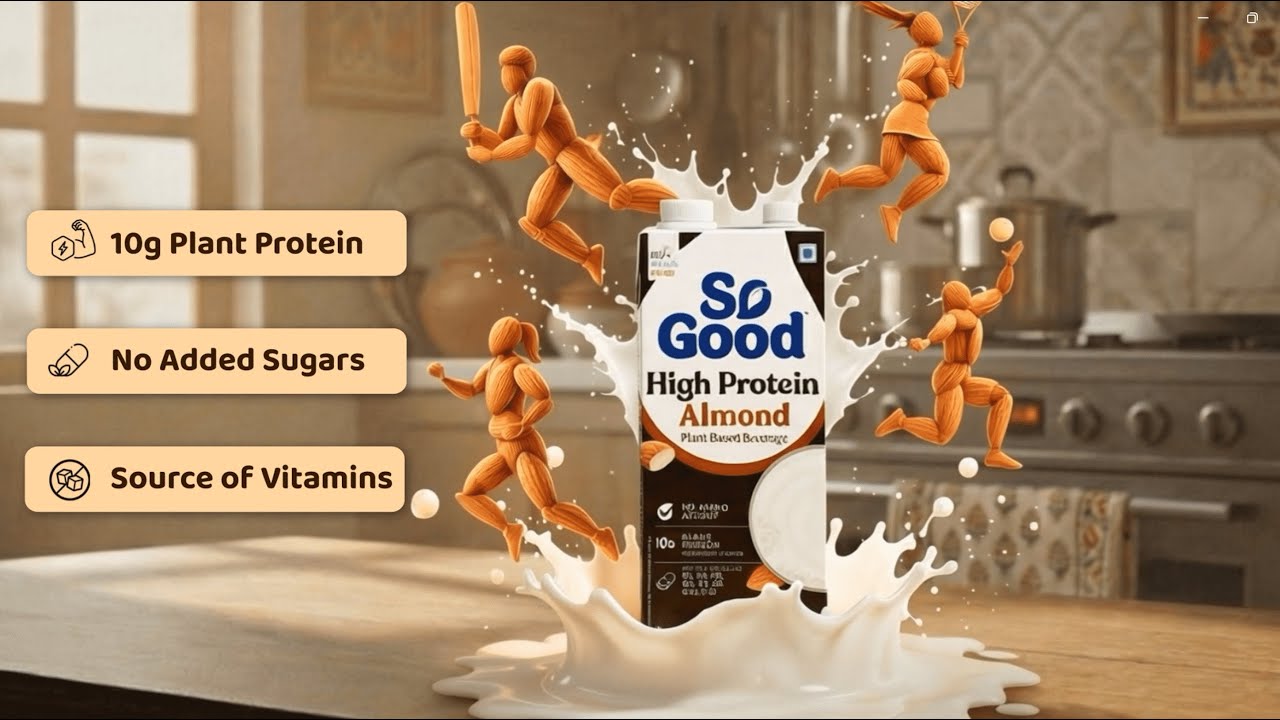 Meet the game changer. So Good High Protein Almond is here.