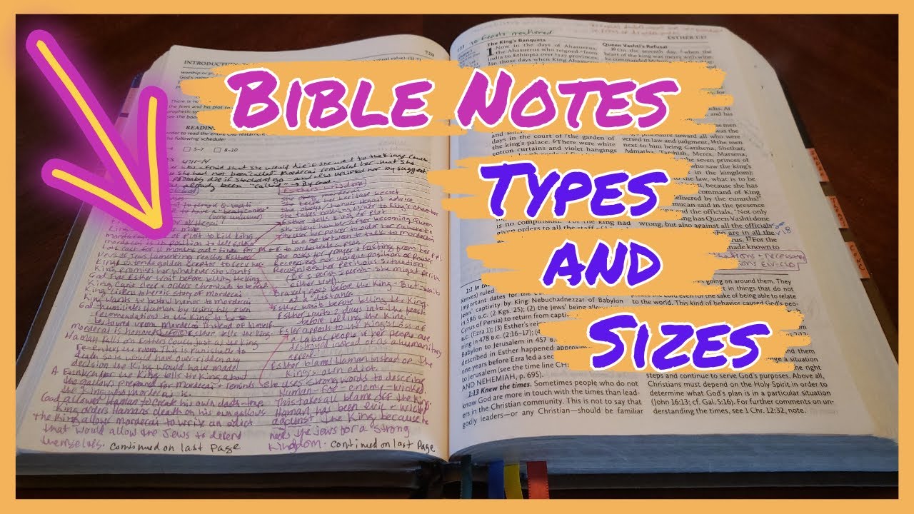 Types of Bible Notes (Bible Note Taking Systems Part 1)