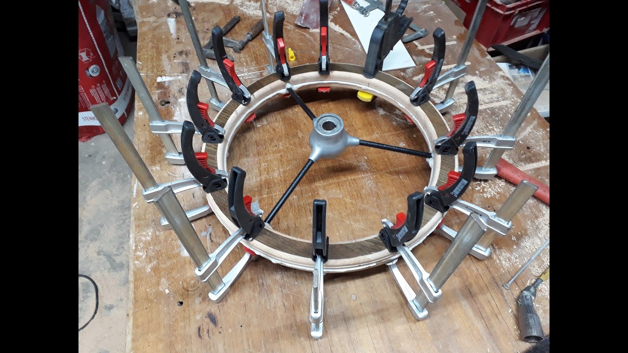 Holz Lenkrad bauen für Oldtimer, build wood steering wheel