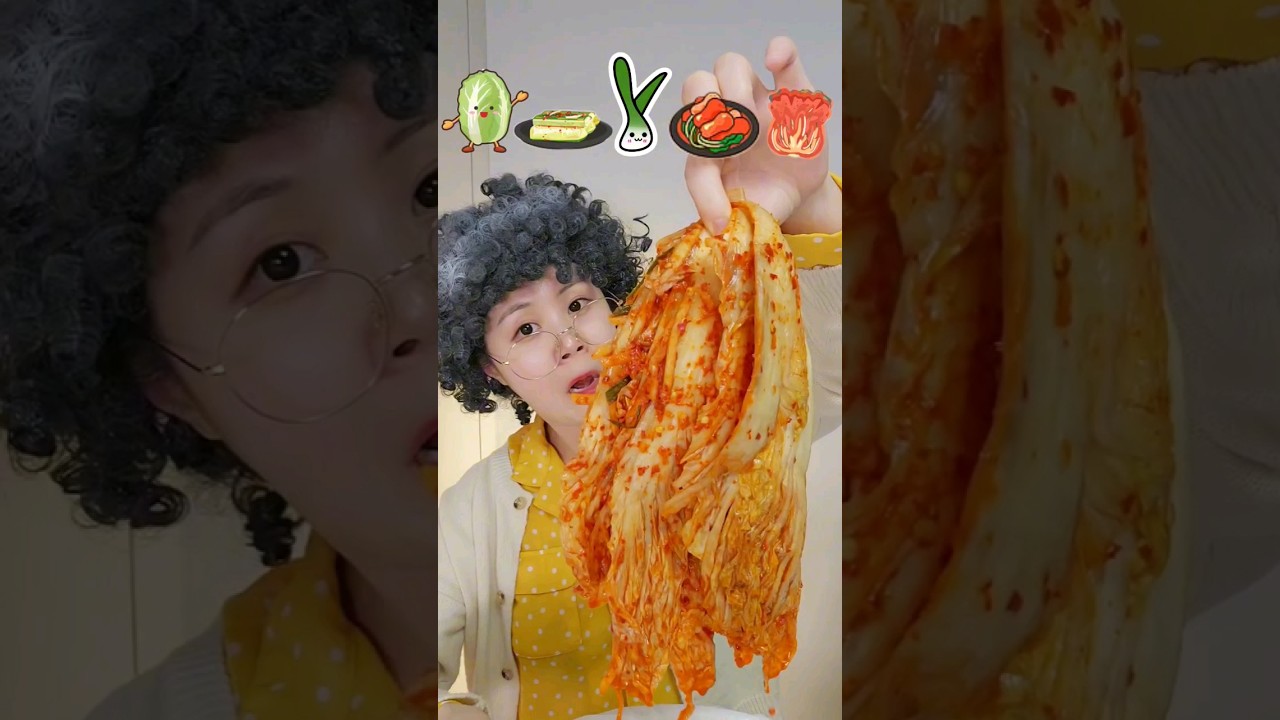 Kimchi🥬emoticon mukbang😋 #funny #shorts