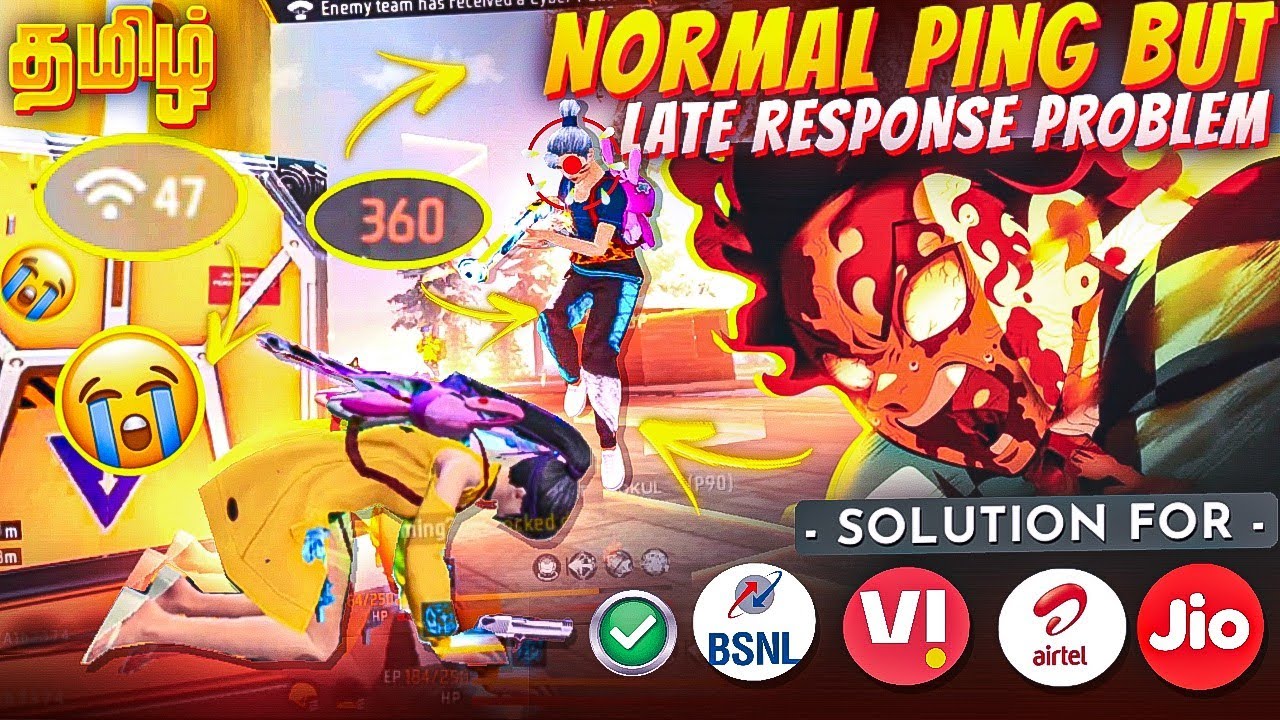 Free Fire Low Ping but Delayed Response Fix | Network & Touch Lag Solution | Free Fire Tamil