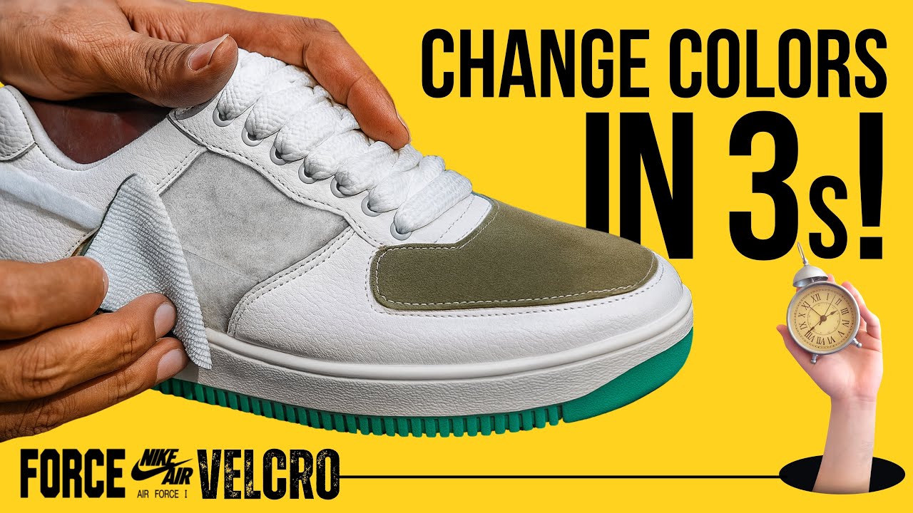 Velcro Air Force 1 Custom | Change Toe, Side & Swoosh Colors in Seconds!