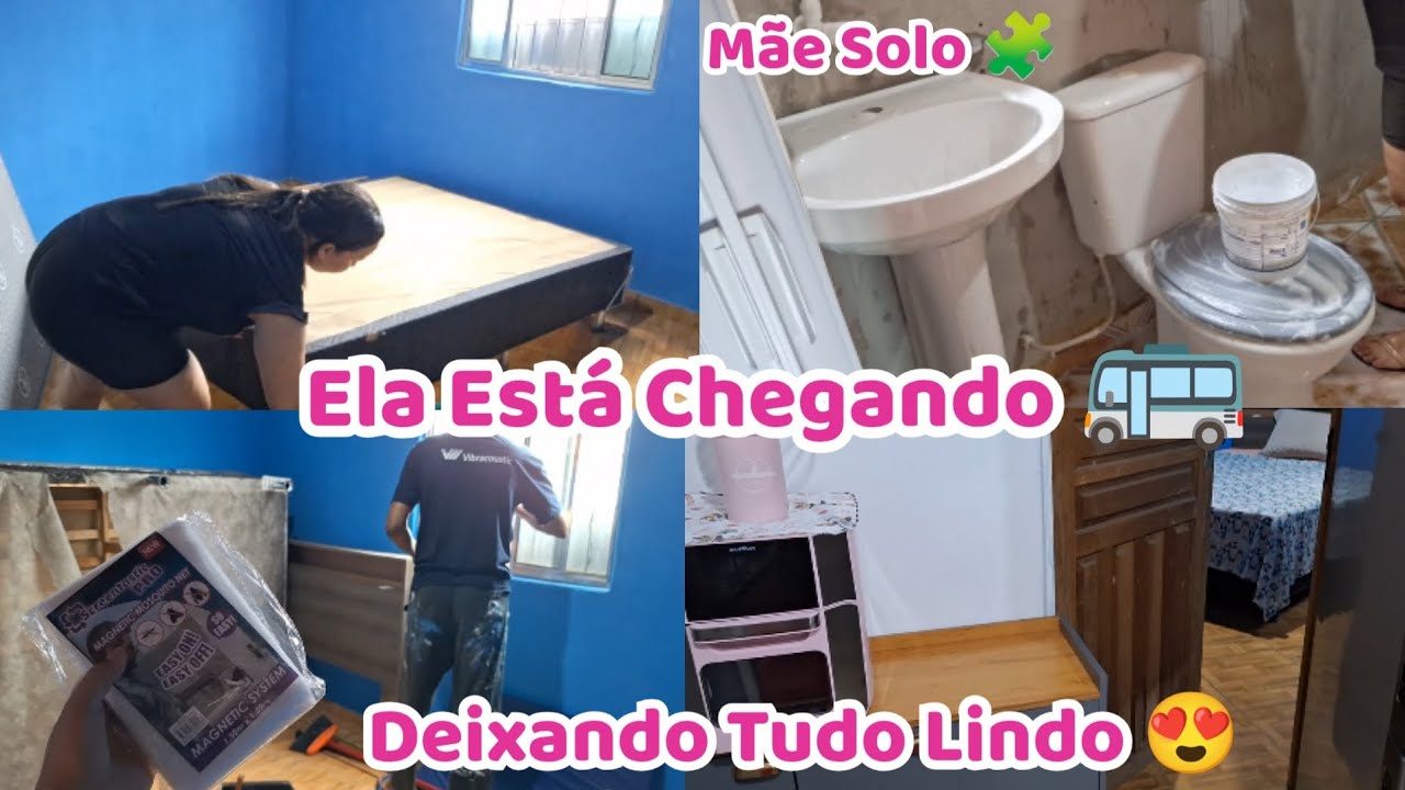 VOZINHA ESTÁ CHEGANDO 😍🚌 MOSTREI O QUARTO ✨️ ARRUMANDO TUDO PARA  RECEBER ELA 🏡 FAXINA E ORGANIZAÇÃO