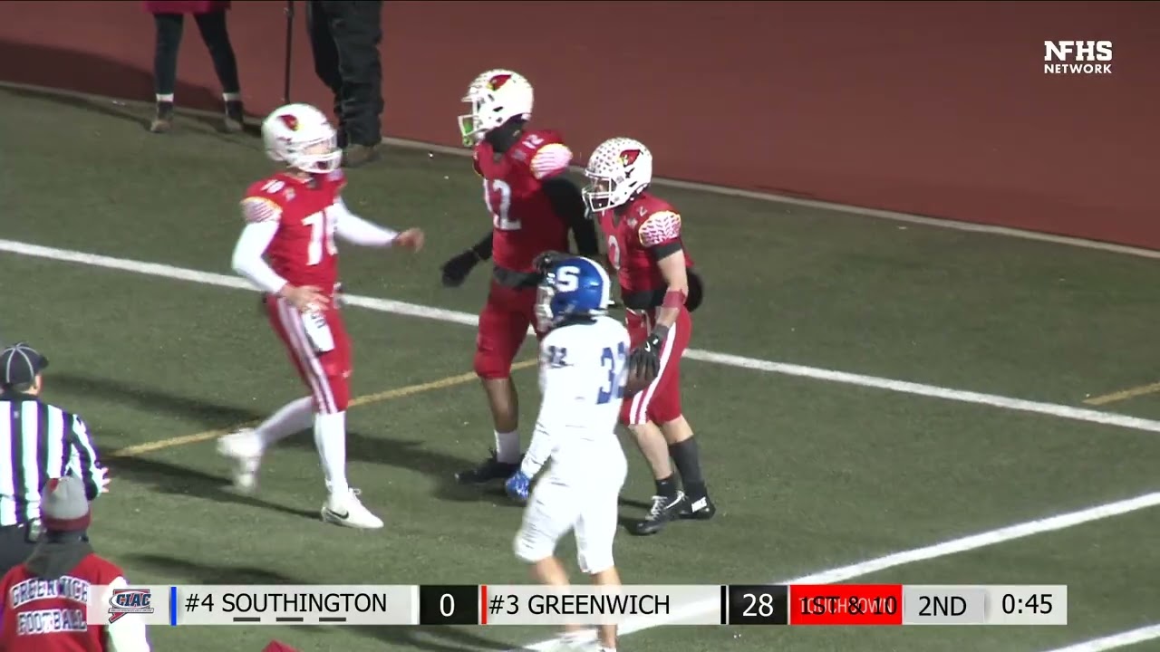 Class LL State Football Championship Greenwich 45 Southington 6