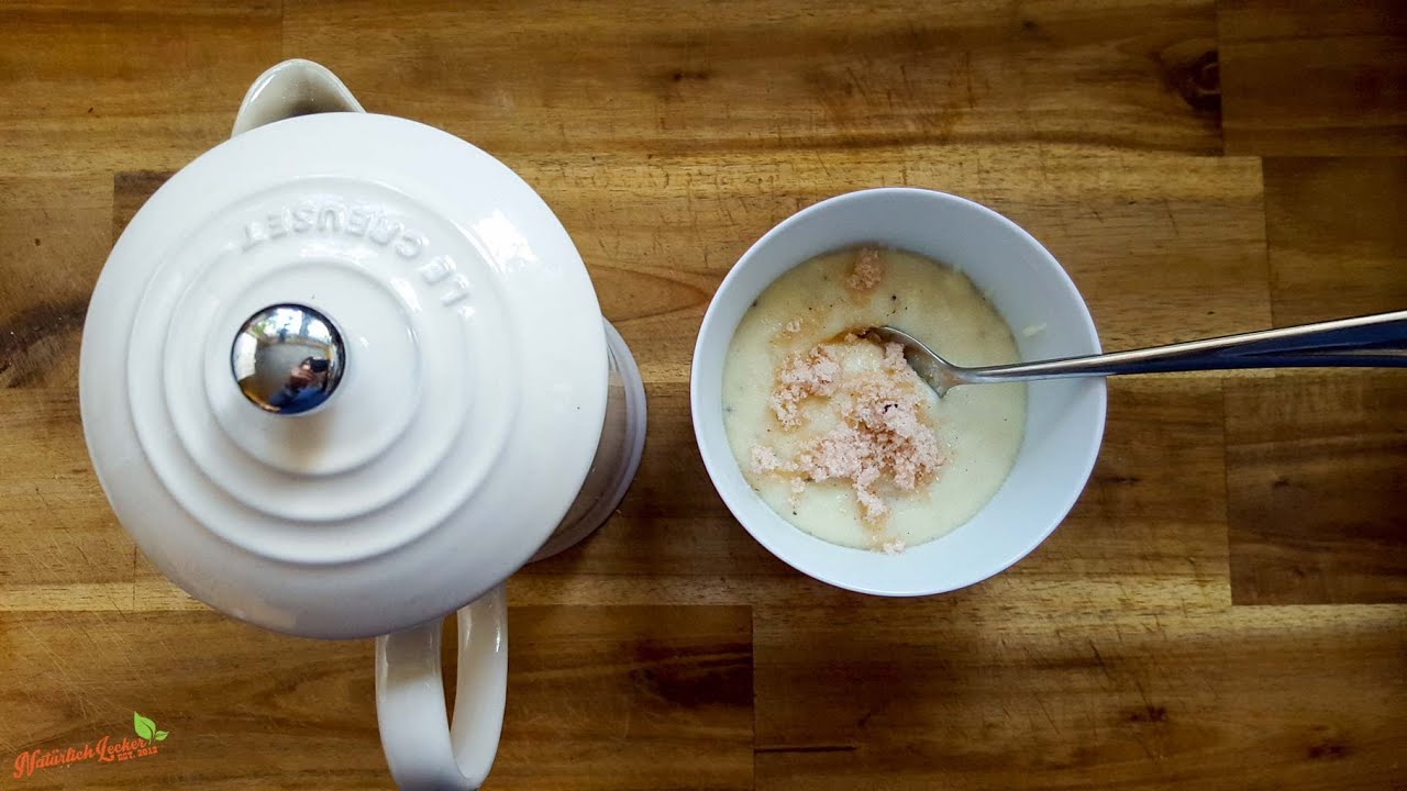 Muttis Griesbrei mit heißen Kirschen und Zimt Zucker - Rezept und Anleitung - Natürlich Lecker