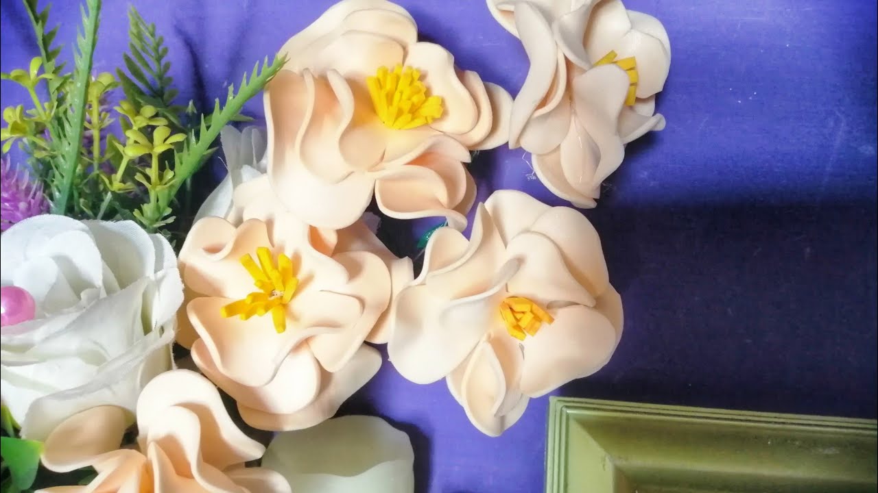Como hacer flores de foami/goma Eva  fáciles