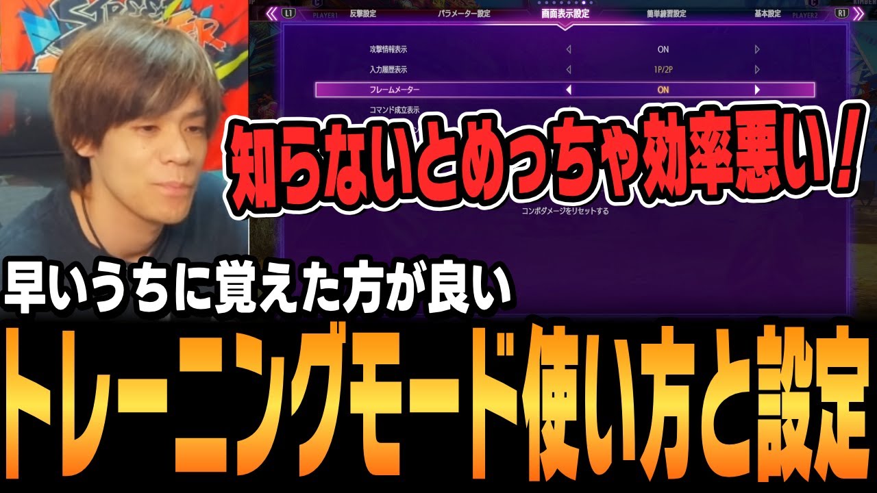 【スト6、SF6】知らないと損！トレーニングモードの使い方を解説