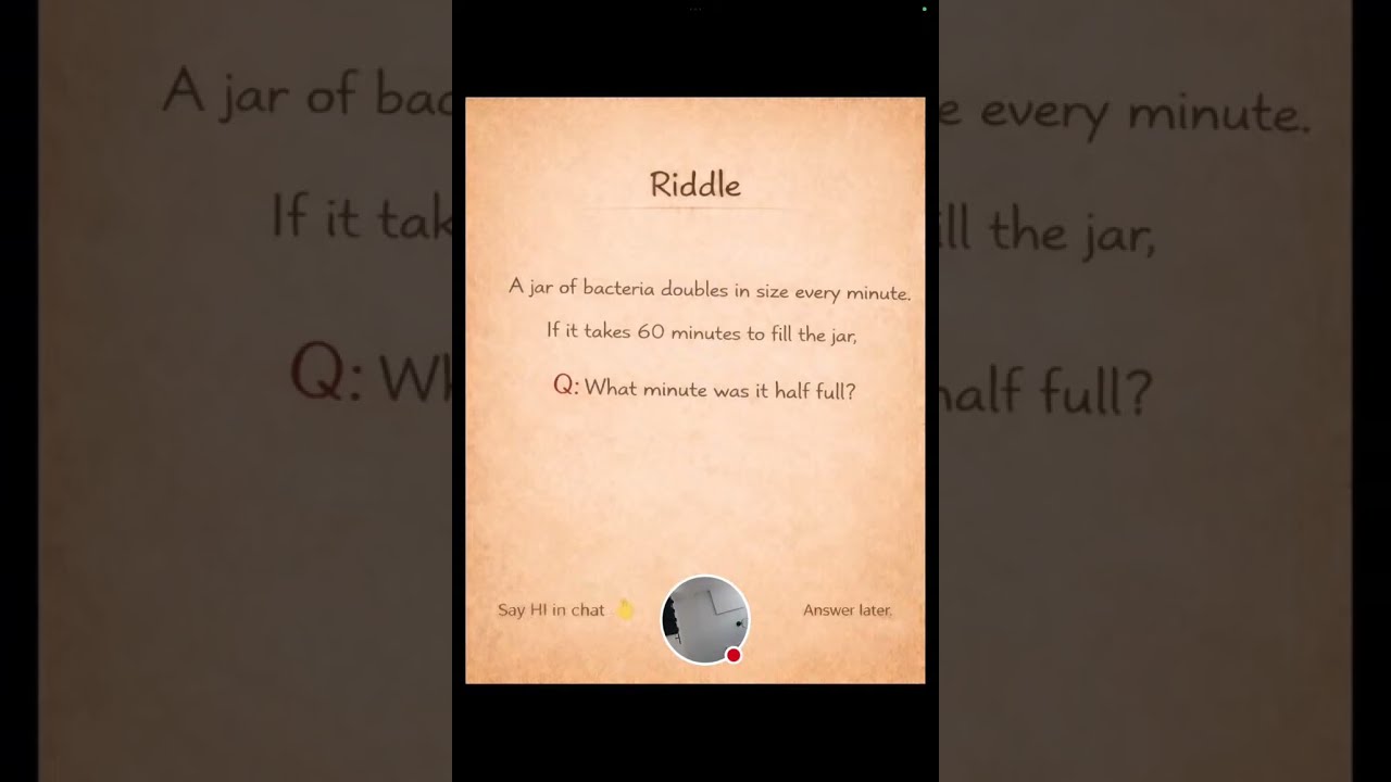 99% Get This Bacteria Riddle Wrong 🤯 Think Before You Answer