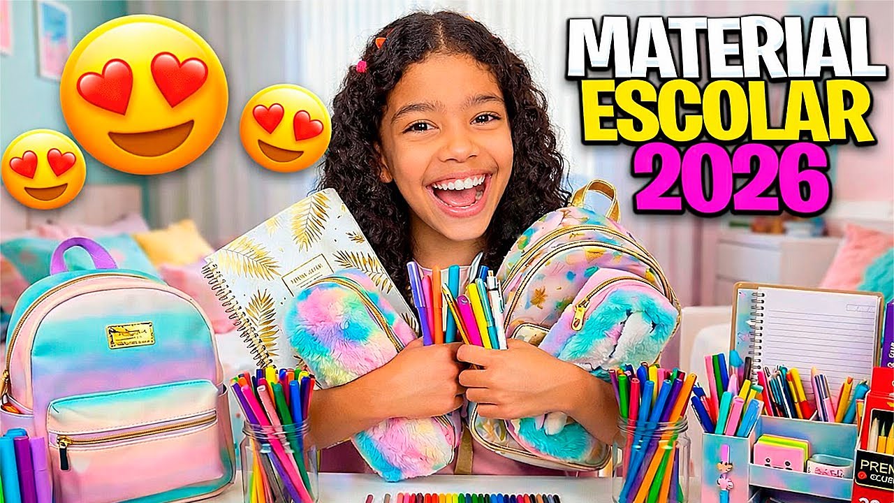 MOSTRANDO meu MATERIAL ESCOLAR de FORMA EFICIENTE em 2026!