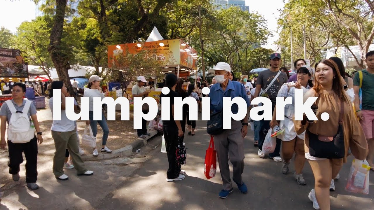 Walking Around the Red Cross Fair at Lumpini Park Bangkok | 4K Walking Tour in Thailand