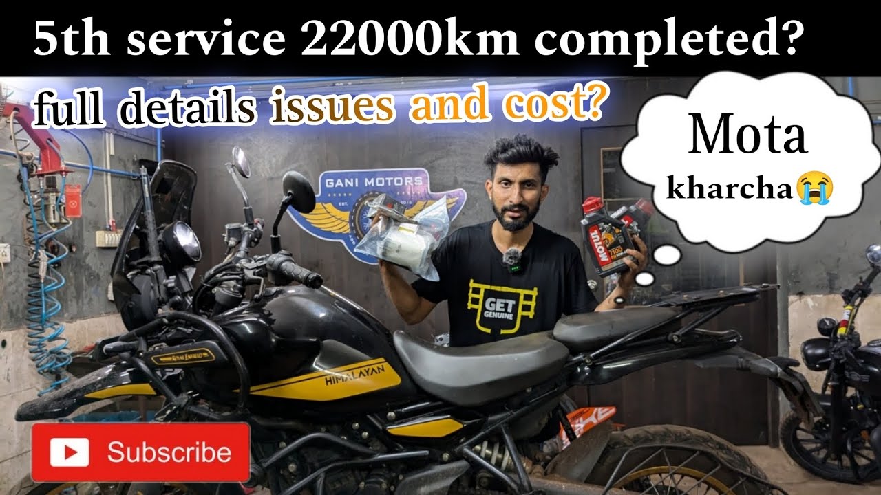 Royal Enfield Himalayan450 5th services || full details video || oil change , brake pads,tyre change
