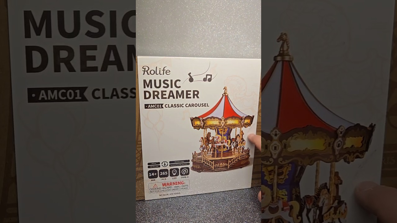 Classic Carousel 3D Puzzle by @Robotime #rolife #robotime #asmr #unboxing #cute #trending