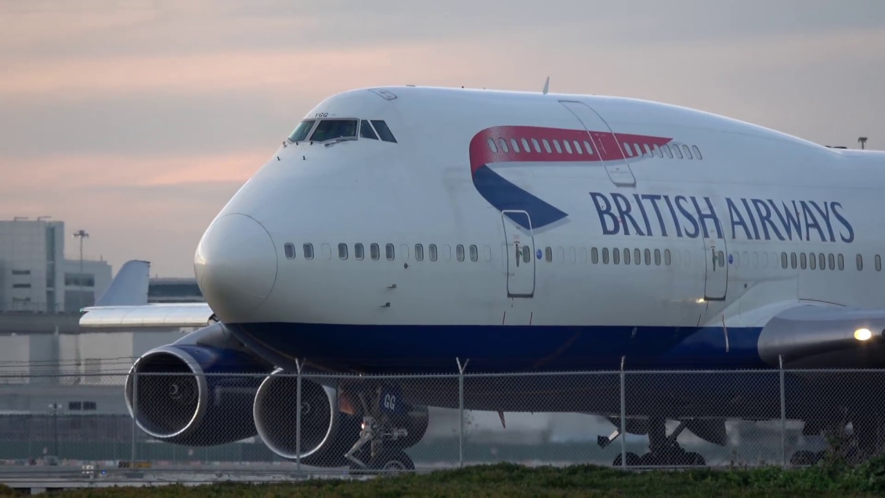 [4K] British Airways BA 284 747-400 Very Rare Takeoff from 1R at SFO Video