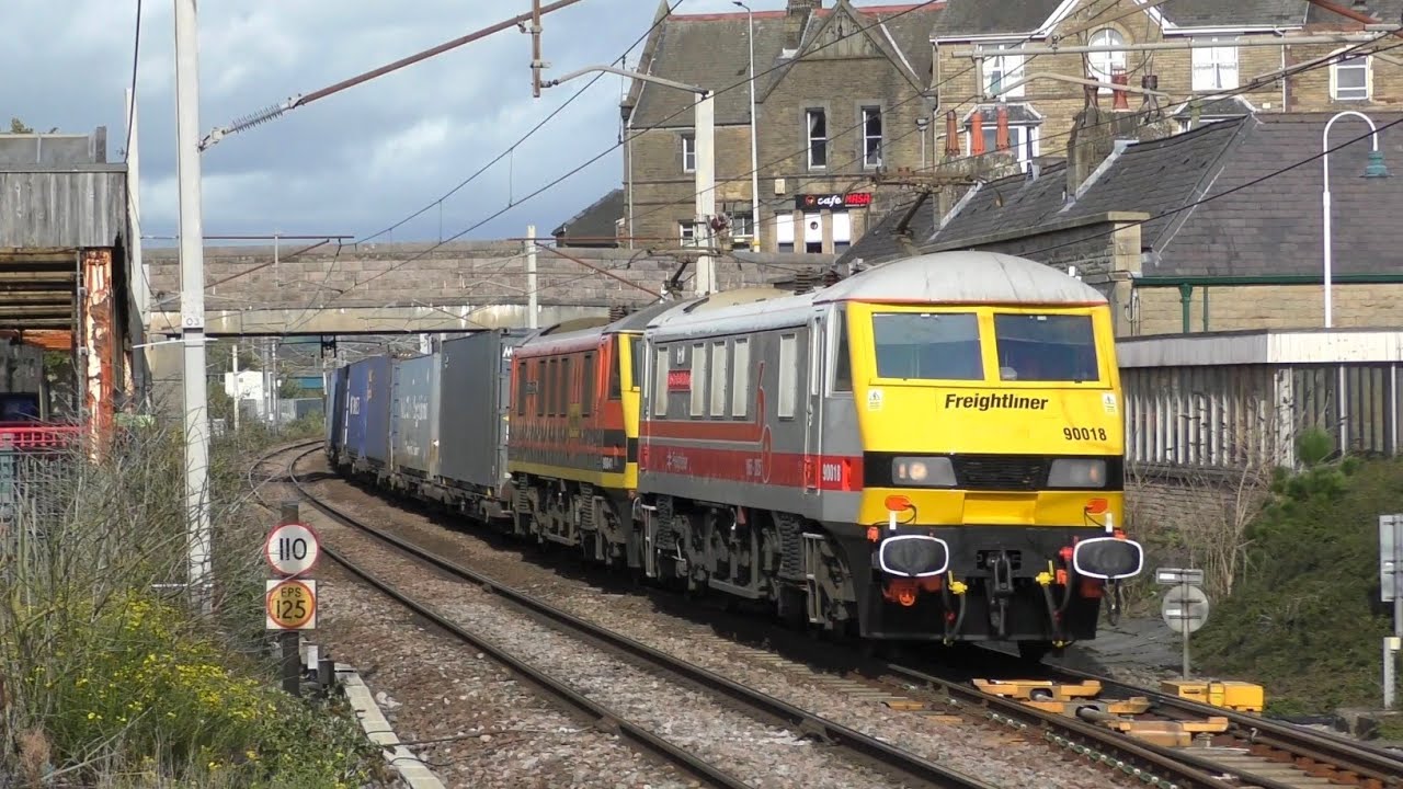 Lancaster & Carnforth 13/09/25 Classes 37/43/57/66/88/90/950 #freighttrains #trainspotting #railway