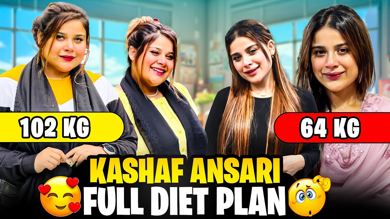 Kashaf Ansari Full Diet Plan 😍 102kg To 64kg full Journey 😱