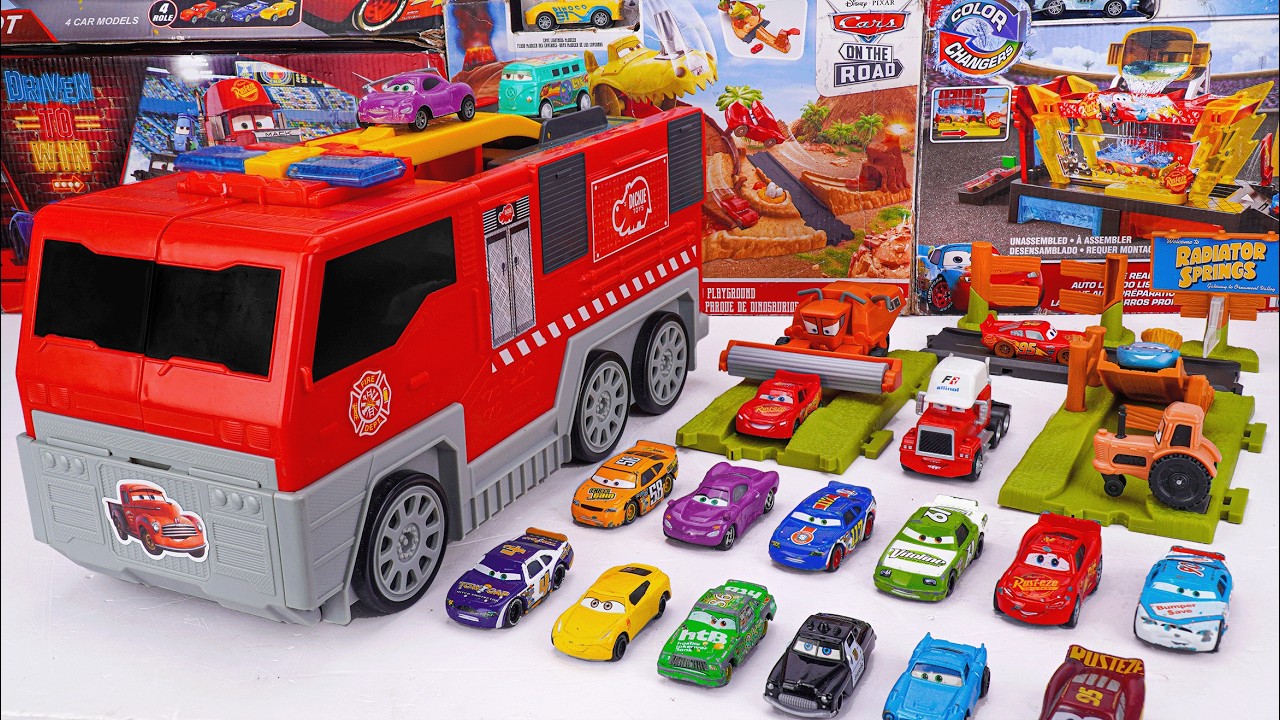 Disney Pixar Cars Unboxing Review l Lightning McQueen RC Bubble Car | Big Transport Truck RC Car