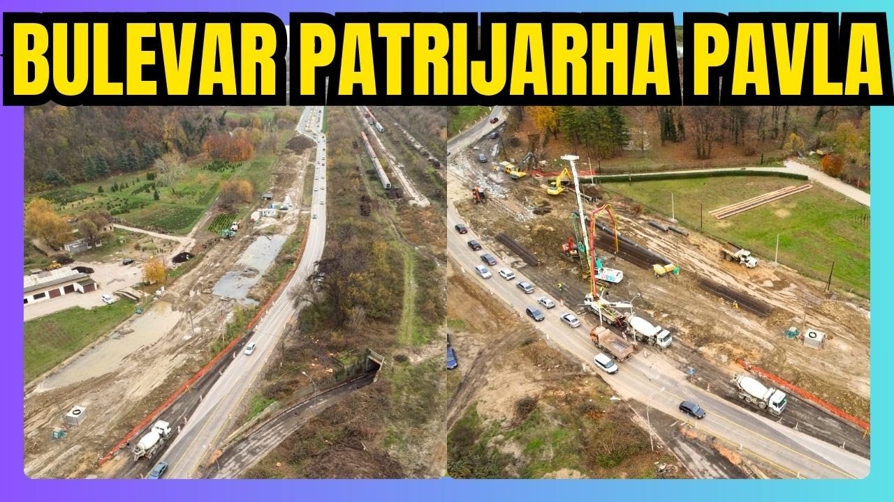 Ugrađuju se šipovi budućeg tramvajskog podvožnjaka.